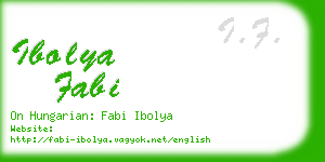 ibolya fabi business card